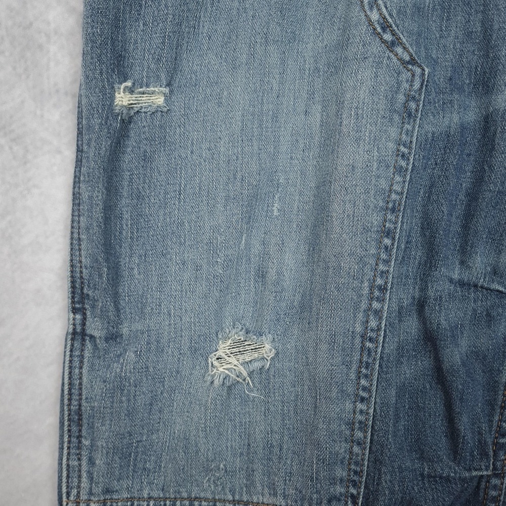 Pilcro Jeans Womens 20W Blue High Rise Crop Relaxed Utility Distressed Denim - Picture 5 of 15